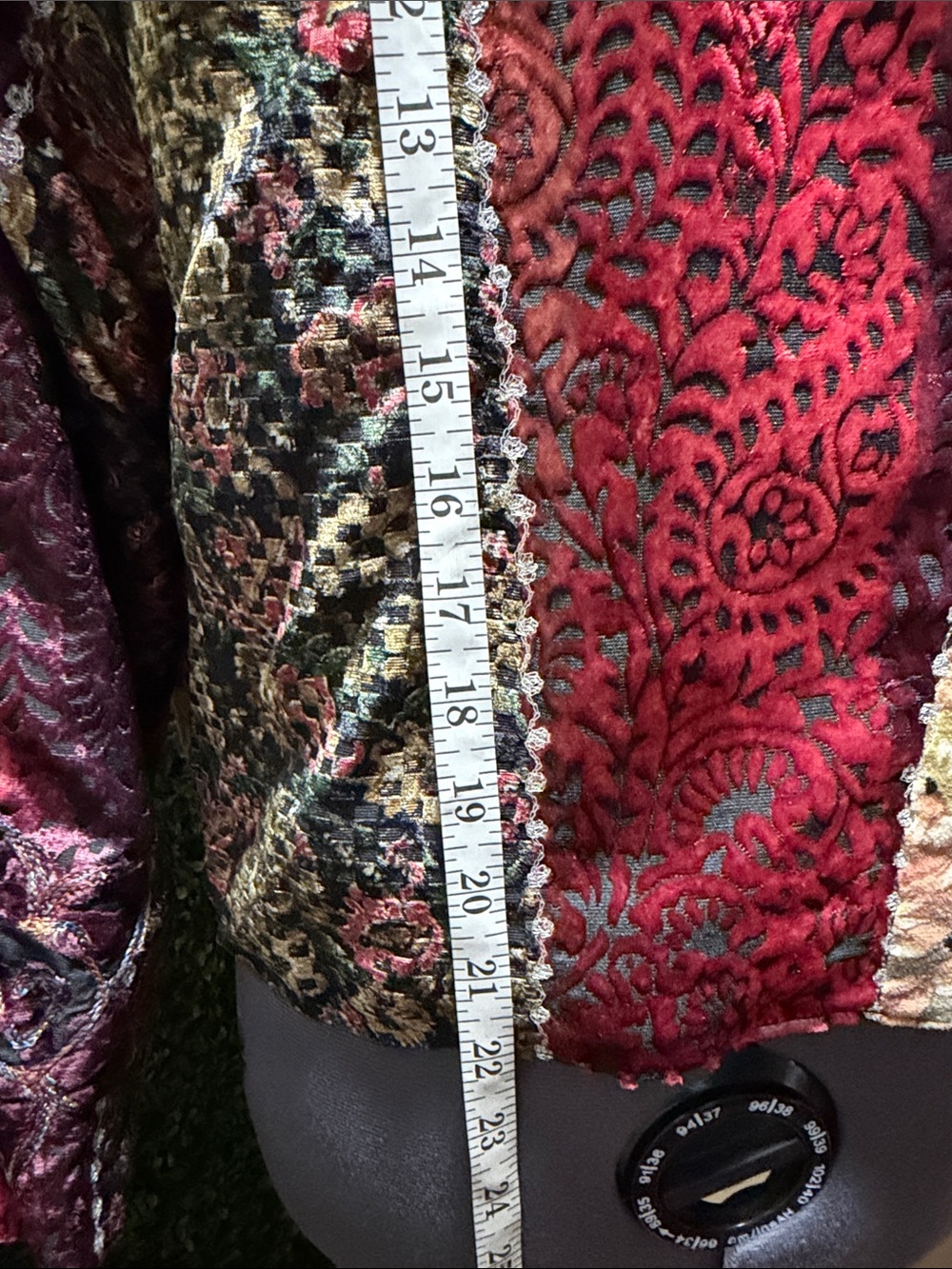Multicolor Floral Velvet Patchwork Blazer - Women's - Picture 7 of 9